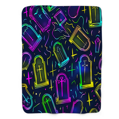 Bright Apparitions - Couverture en sherpa de qualité supérieure 1 pièce