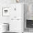 Laundry Cabinet With Two Laundry Baskets With Two Cloth Bags, Storage Cabinet With Doors And Drawer-109868436