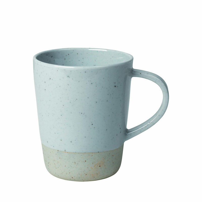 Cloud Gray Ceramic Color Block Mug Set of Four