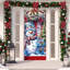 Kbndieu Christmas Door Curtain Decoration Door Cover Christmas Scene Layout Background Cover-1866739462