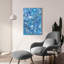 «Modern Brocade 1» par Danhui Nai, art mural en verre acrylique, 24 po x 36 po