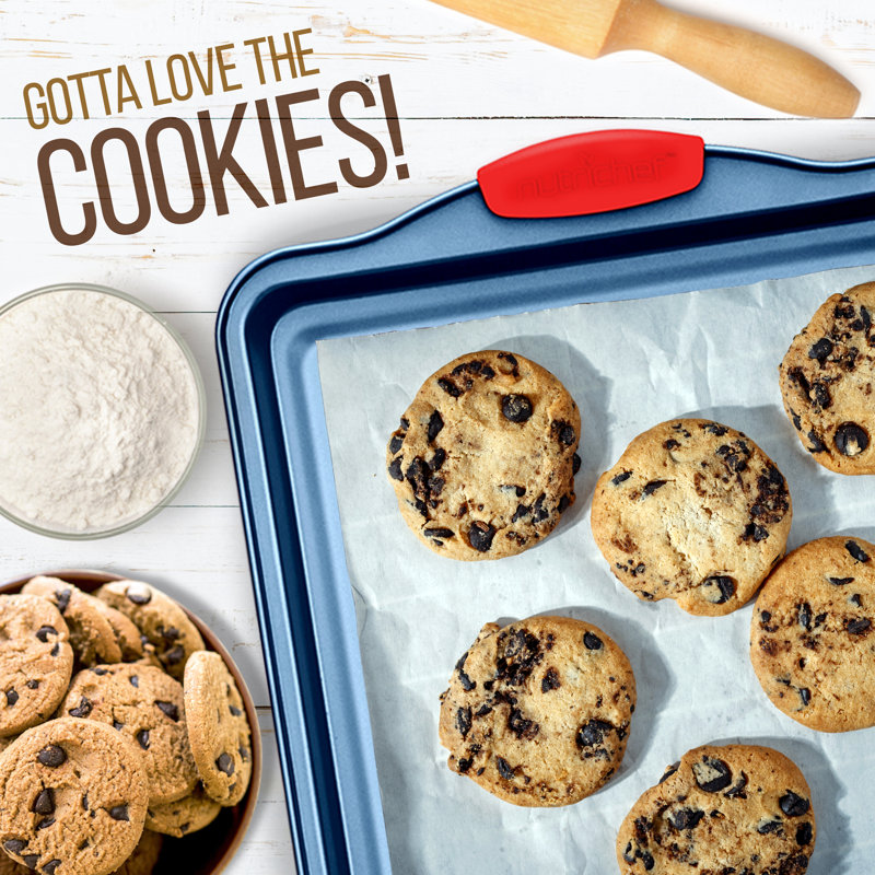 NutriChef Non-Stick Steel 3 Piece Baking Sheet Set