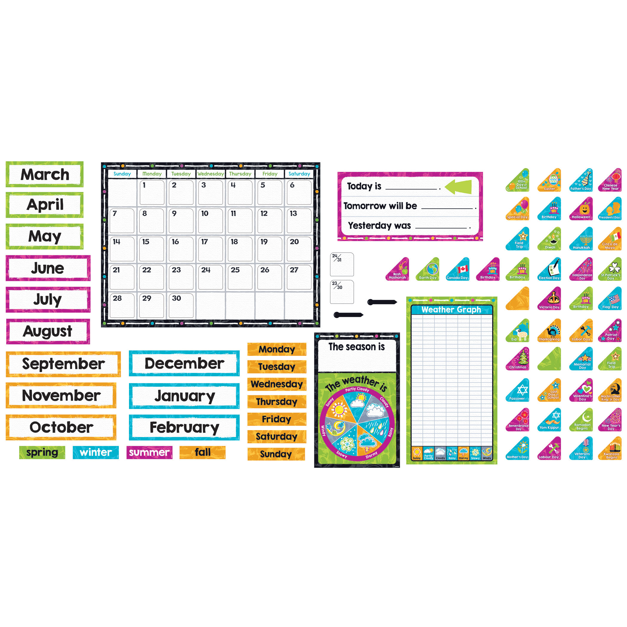 TREND enterprises, Inc. Harmony Calendar Bulletin Board Set | Wayfair