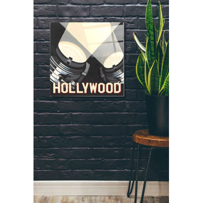 George Hollywood «Hollywood» par Marco Fabiano, art mural en verre acrylique, 24 po x 24 po