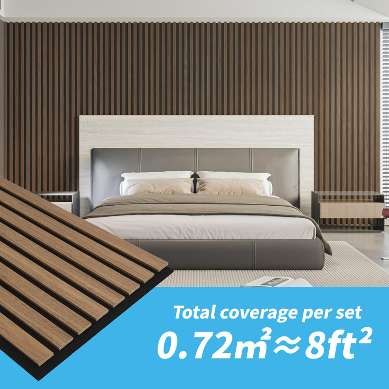 4 Pack 3D Fluted Sound Absorbing Wall Panels