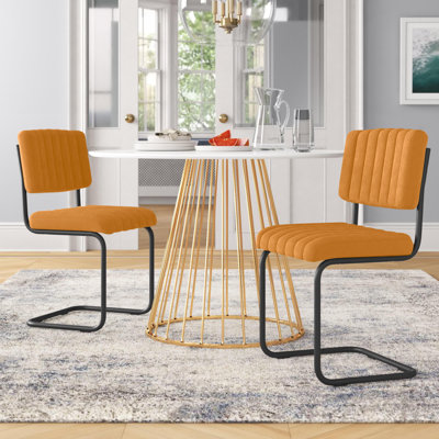 Chaise d'appoint en velours Estes