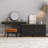 Glass countertop vanity set with built-in outlet, stool included, extra storage space, very easy to assemble-301125282