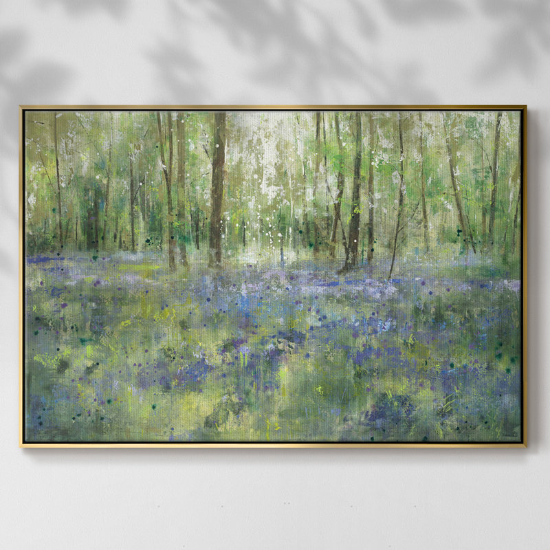 Imprimé LAVENDER HILL, H 37 po x l 25 po x P 2 po, Toile avec cadre doré