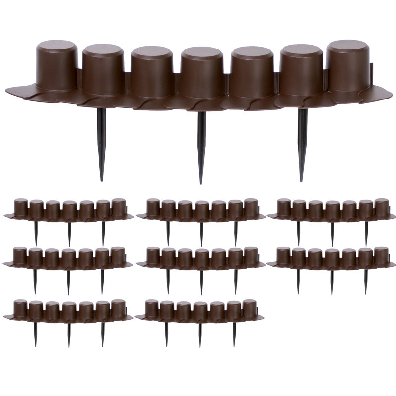 Freida 6cm H x 2025cm W Plastic Lawn Edging, Brown