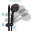 Douche à main à 7 jets avec pluie de 5 pouces et barre coulissante réglable de 26 po, double débit de 1,8 gal / min, installation, acier inoxydable ABS noir, pomme à angle réglable, 7 modes de jet pour une pomme de douche à domicile,-120951918