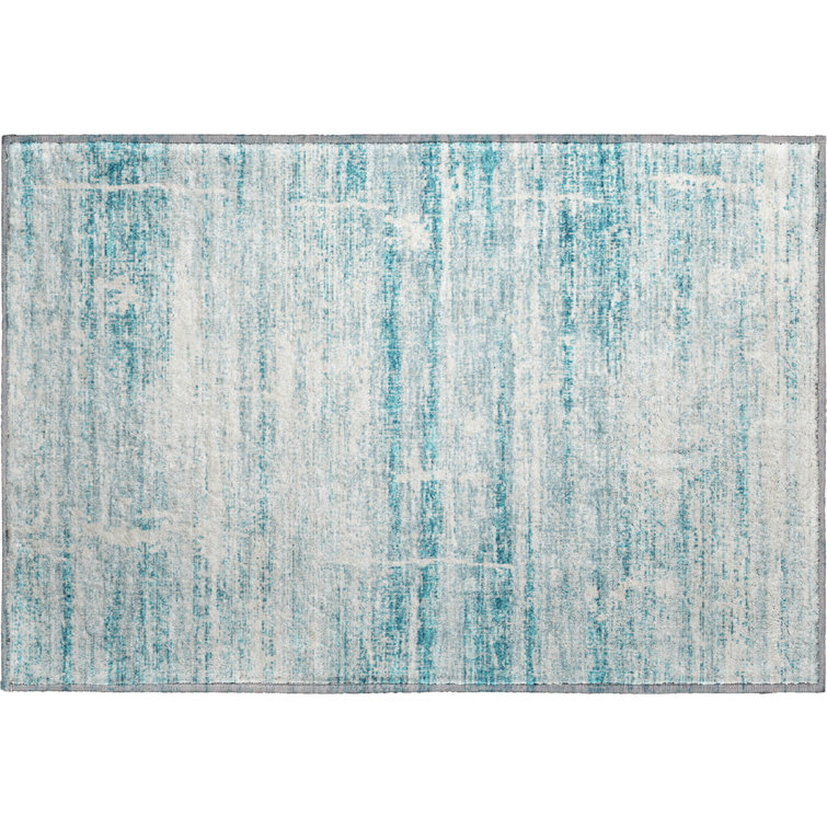 Premium Machine Washable Gerardo Teal Rug