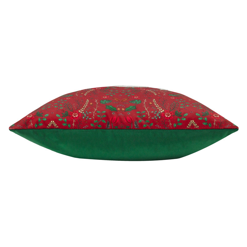 Skyland Abstract Red Square Cushion