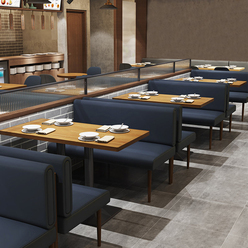 Banc de restaurant rétro, Bleu foncé
