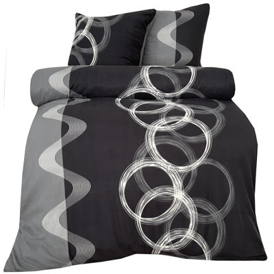 Bed Linen Winter Fleece Grey Black