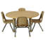 Table ronde avec moules en T et pattes minuscules réglables-109512125-109512130-109512138