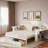 Multifunctional Daybed With Storage Drawer, Open Compartments And Hydraulic Side Table-447250159