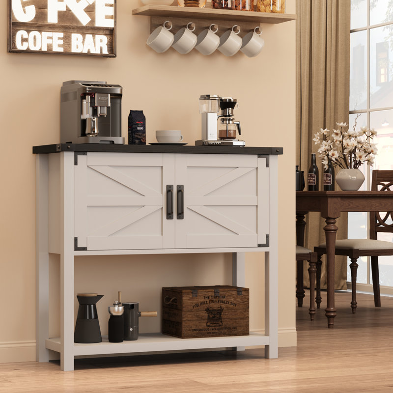 80cm Console Table, Black/White