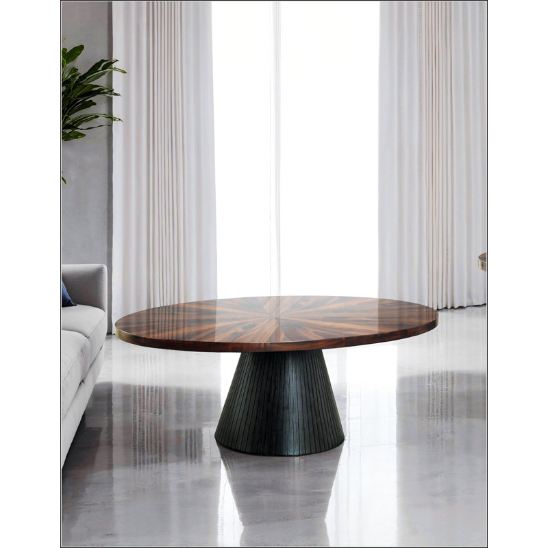 Table basse ovale de style contemporain