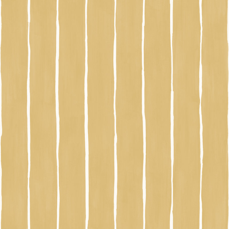 Marquee Striped Wallpaper Roll, Mustard