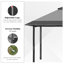 Ayveri 3.9m x 3.9m Metal Pup-Up Gazebo