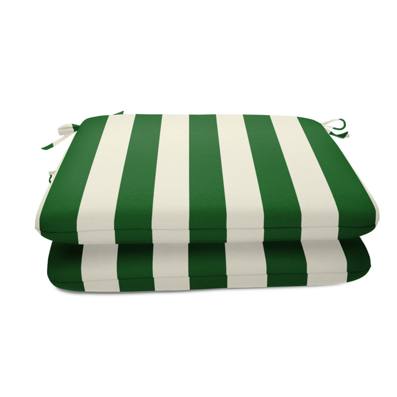 Sunbrella Indoor/Outdoor Reversible Seat Cushion, 20" W x 20" D, Maxim Forest Green Sunbrella®