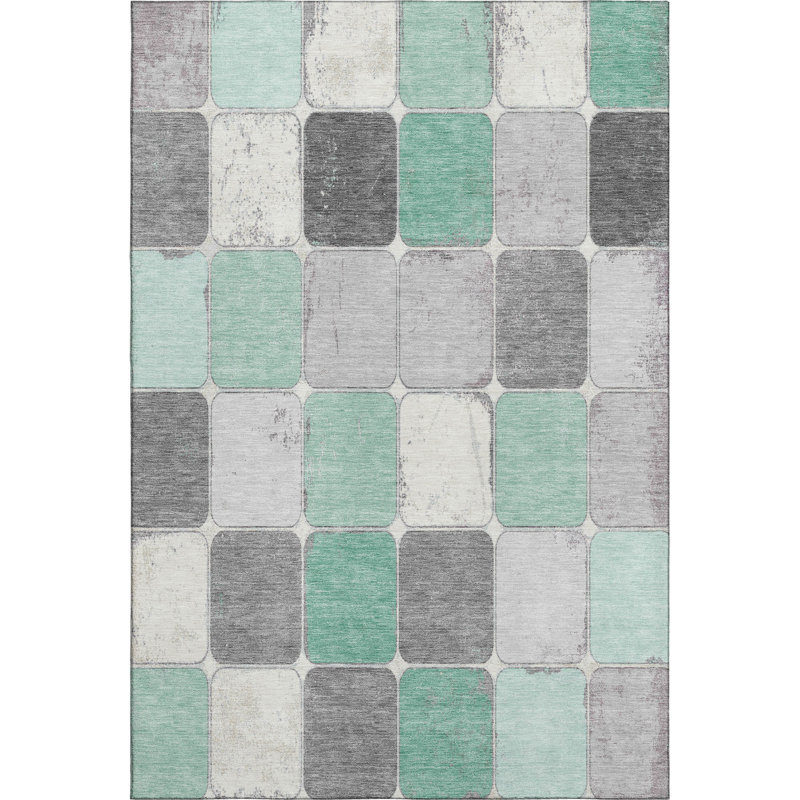 Premium Machine Washable Mayfield Geometric Rug, Rectangle 10' x 14'