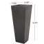 Jardinière en pierre noire 13 "X 32,5" pour jardin - Option de style moderne pour l'extérieur