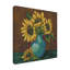 Art mural sur toile tendue - "Sunflower Romance I" de June Erica Vess pour décoration de salon, de chambre à coucher ou de bureau - 35 x 35