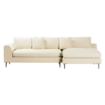 Joequan 113-inch Modern Sectional Sofa with Chaise in Boucle -  Orren Ellis, 487A94DDFF3A482F86E4DBC42ADFE5CF