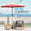 Parasol de patio rectangulaire avec manivelle (base non incluse)-125299860