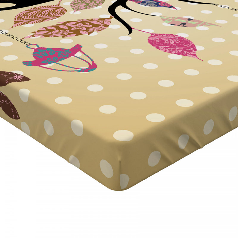 Microfiber Polka Dots Fitted Sheet, Full Fitted Sheet