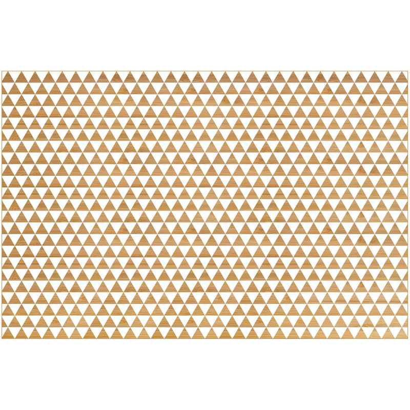 Amber Geometric Vinyl Indoor / Outdoor Area Rug, 133 x 200cm