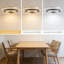 Luminaire moderne à 3 anneaux à DEL avec télécommande à intensité variable, cordon réglable pour la salle à manger, le vestibule, le salon, la chambre à coucher et le bureau