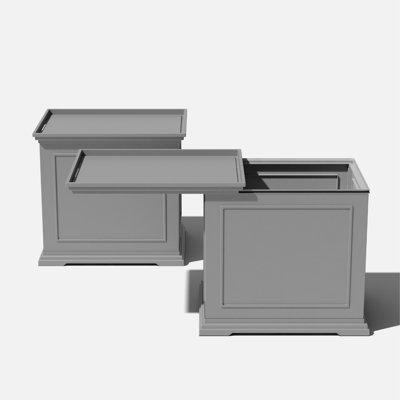 Brixton Series Rectangular Outdoor Side Table , 24'' in. W 19'' in. D