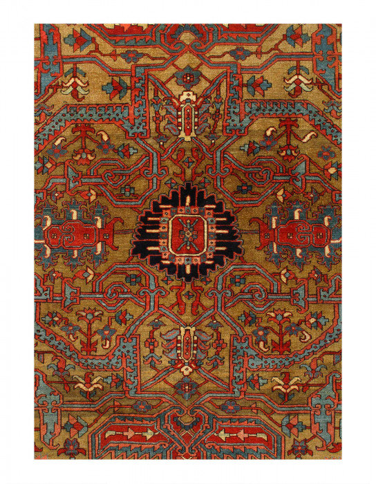 Persian Fine hand knotted Antique Serapi 10'2'' X 11'11''