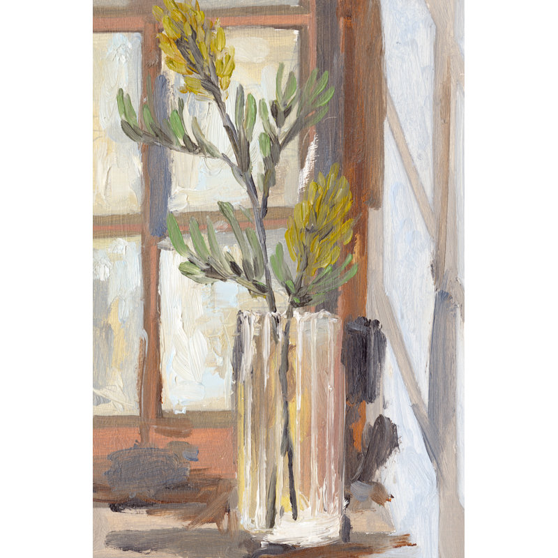By the Window II by Melissa Wang - Painting, Black Floater Framed, 76cm H x 51cm W
