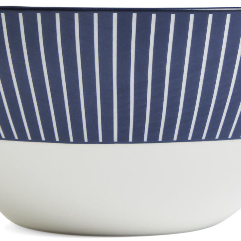 Wedgwood Gio Blue Cereal Bowl 6.2in Pinstripe, Dark Blue/White