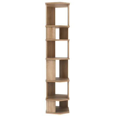 Stairs Solid Wood Geometric Bookcase