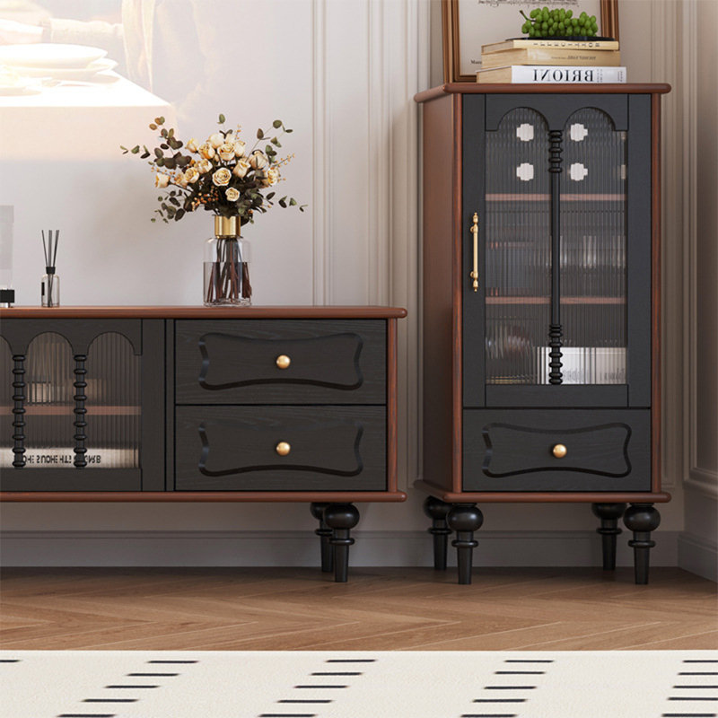 Vitrine rétro de style Wabi Sabi, H 33,46 po x l 19,69 po x P 15,75 po