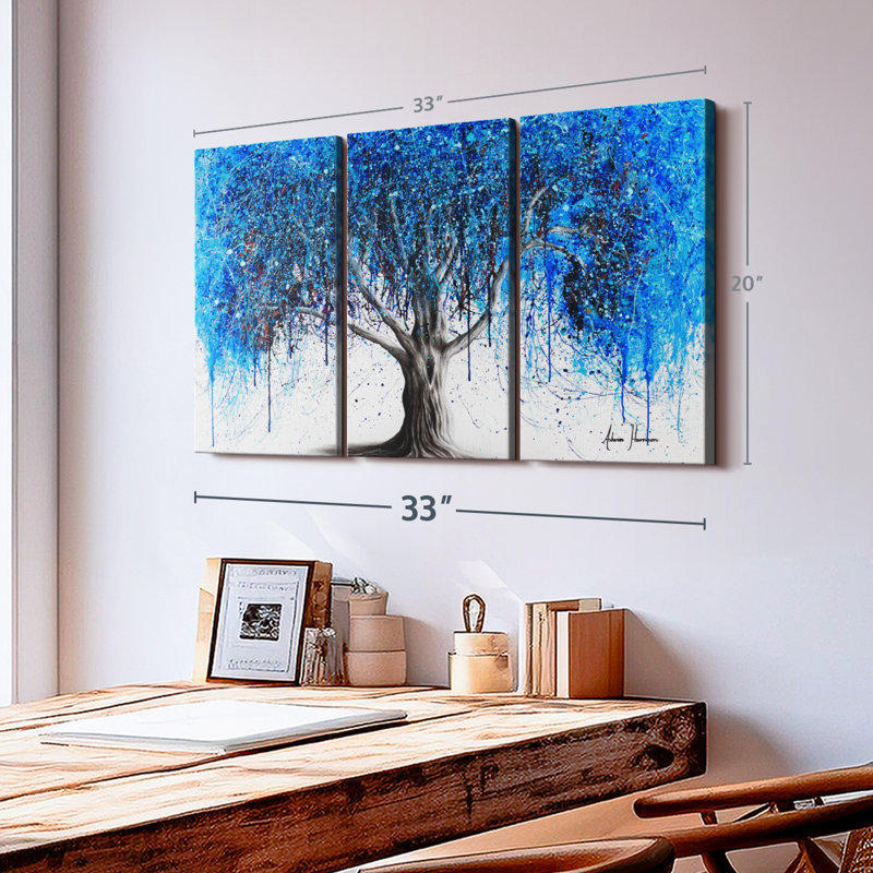 " Blue Moonlight Tree ", 20" H x 33" W x 1.25" D