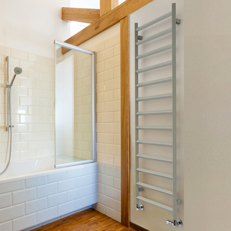 Crystal Heated Towel Rail, Taupe, 84 cm H x 40 cm W x 8.3 cm D