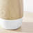 Prader Flask Teardrop Contemporary Two Tone Tabletop Vase - White And Beech