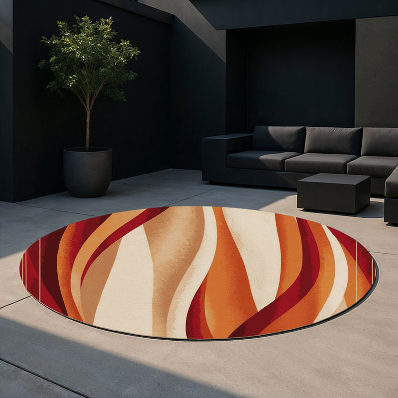 Sunspun Peaks Indoor And Outdoor Area Rug, Round 5'