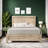Queen Bed?? ??Solid Wood Frame?? ??Easy Assembly?