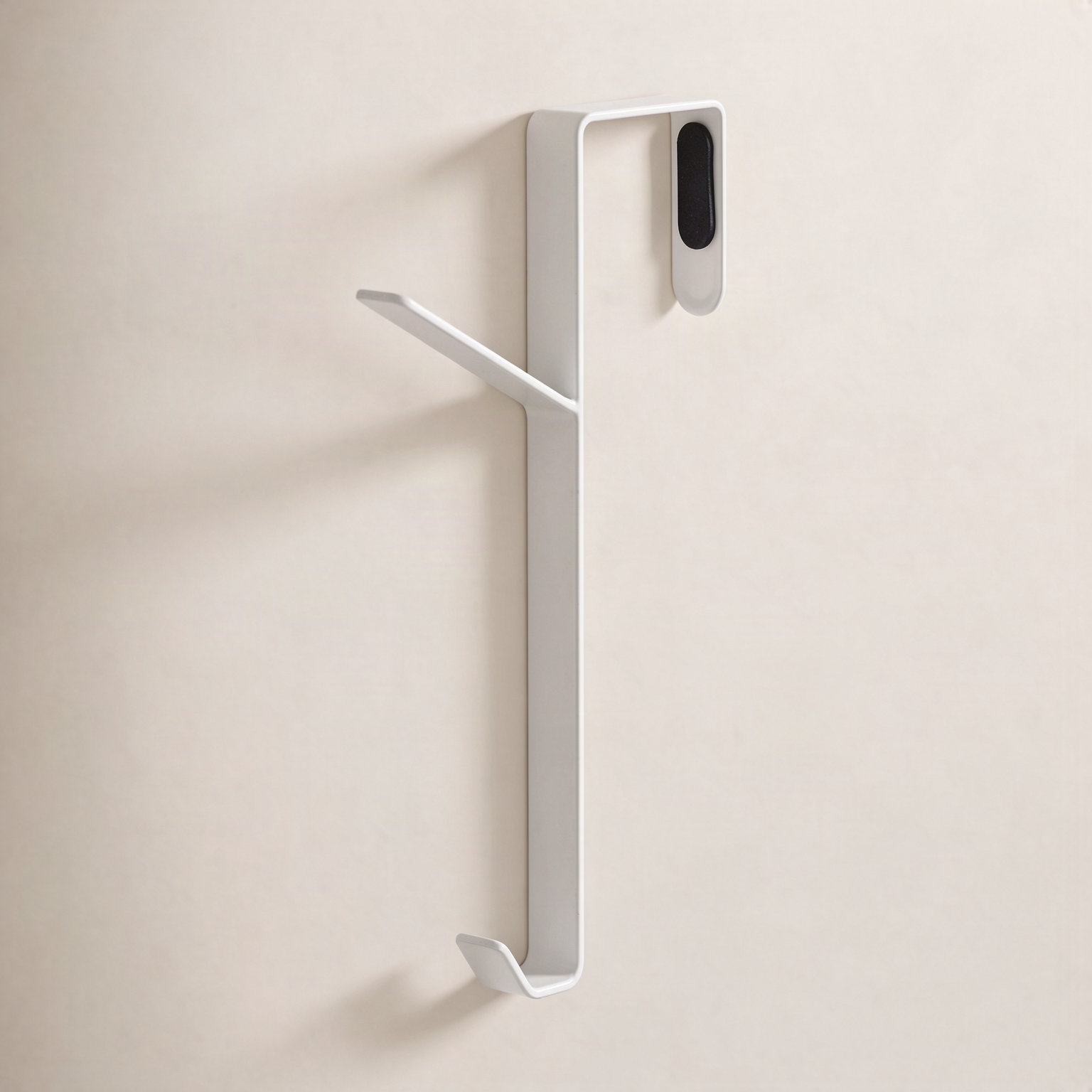 Yamazaki Home Over-the-Door Steel Coat Rack, White