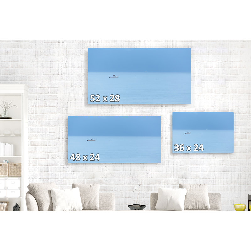 «Klag Cool & Misty Ocean Blue», reproduction d'art sur toile tendue, H 26 po x l 50 po x P 1,5 po