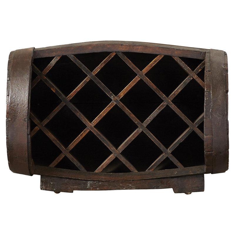 11 Bottle Solid Wood Tabletop Wine Bottle Rack in Natural