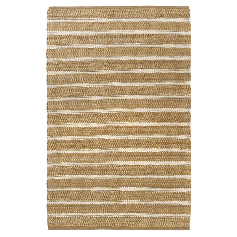 Coastal Striped Jute Blend Hand-Woven Indoor Area Rug, Rectangle 10' x 14'