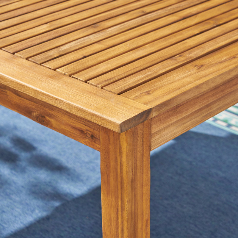 Table de salle à manger d'extérieur extensible en bois d'acacia, Naturel