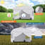 Auvent escamotable 10 pi x 10 pi avec 4 parois latérales amovibles, auvent portatif imperméable avec sac de transport et haubans-129618952